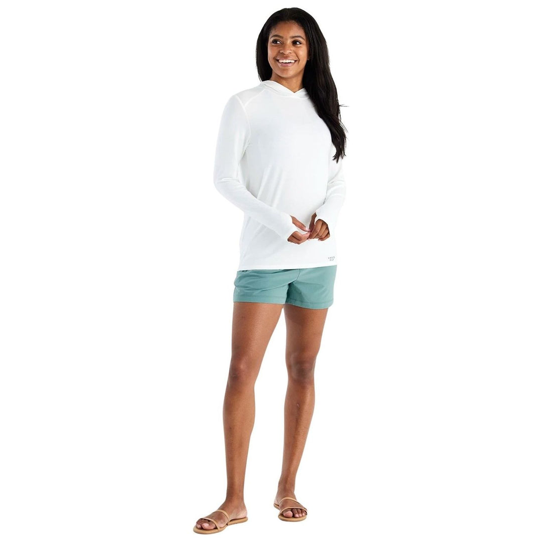 Free Fly Women's Bamboo Shade Hoodie II Bright White Image 04