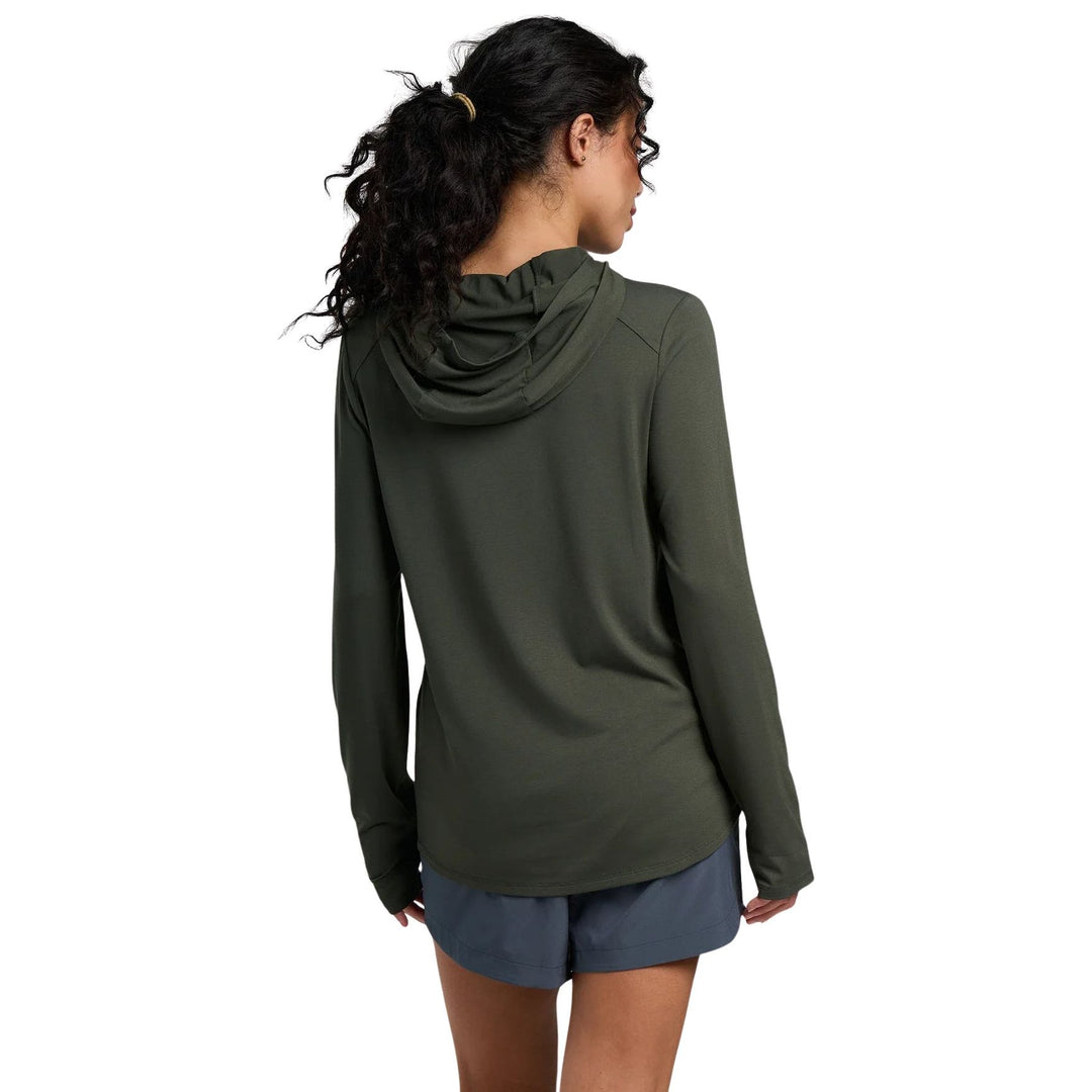 Free Fly Women's Bamboo Shade Hoodie II Dark Forest Image 02