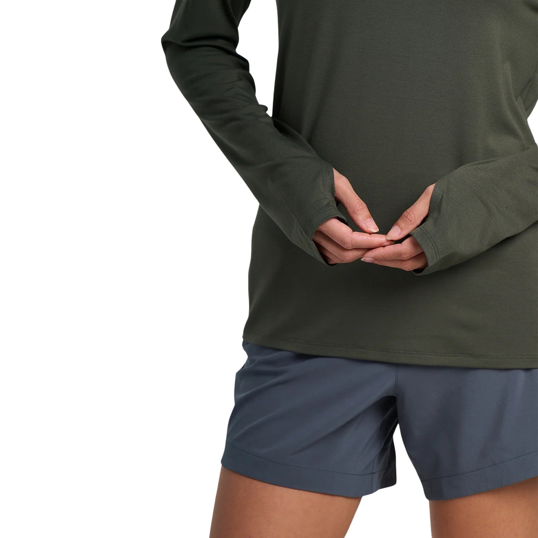 Free Fly Women's Bamboo Shade Hoodie II Dark Forest Image 05