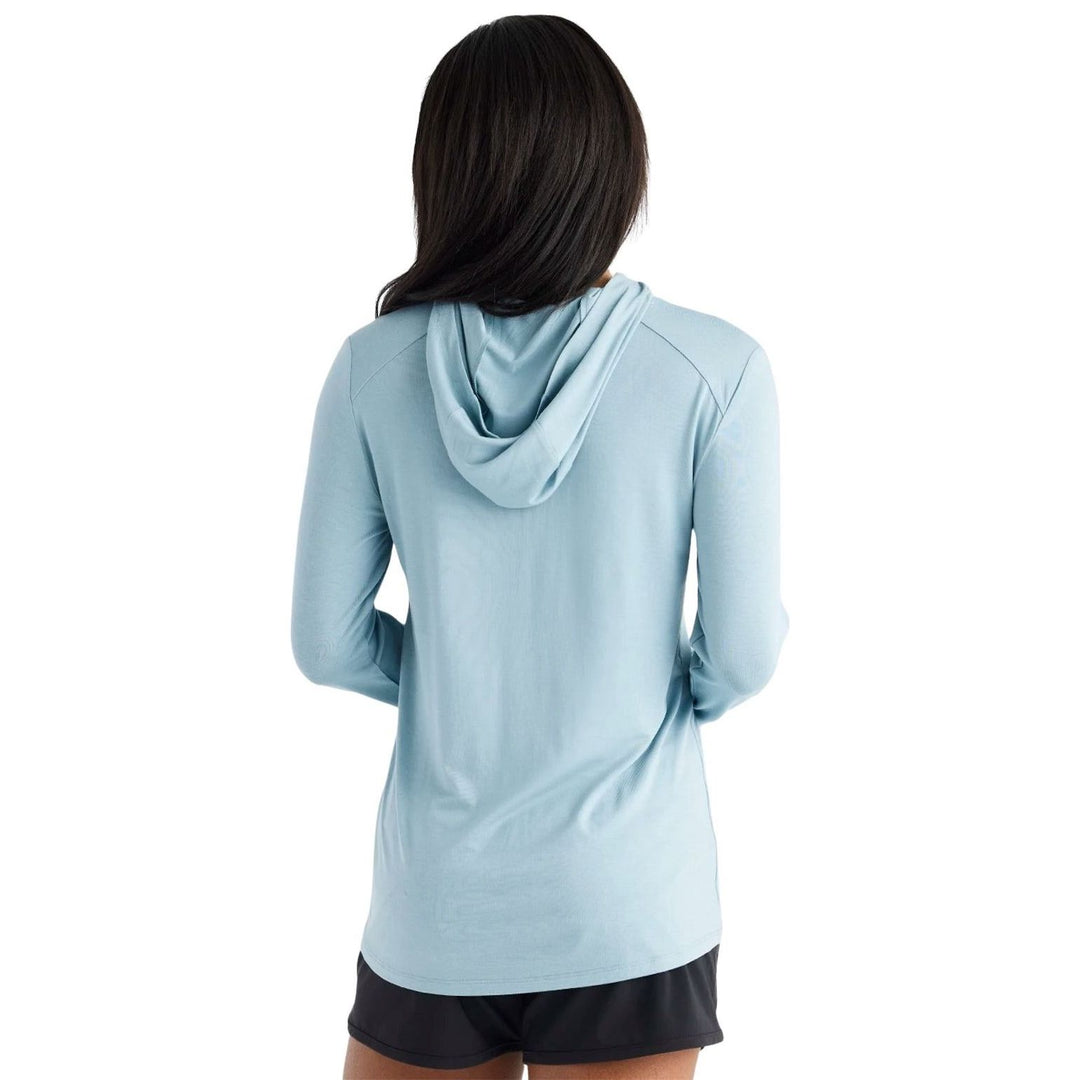 Free Fly Women's Bamboo Shade Hoodie II Ocean Mist Image 02