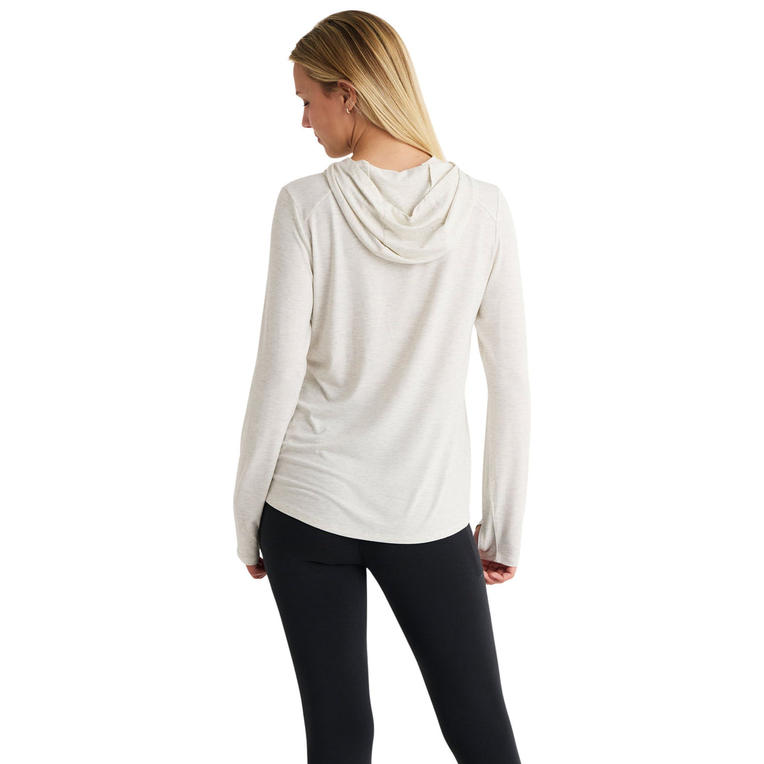 Free Fly Women's Bamboo Shade Hoodie II Off White Heather Image 03