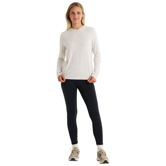 Free Fly Women's Bamboo Shade Hoodie II Off White Heather Image 04