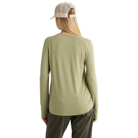 Free Fly Women's Bamboo Shade Long Sleeve II Tea Image 03