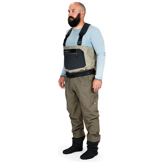 Grundens Men's Boundary Stockingfoot Wader Stone / Otter Image 03