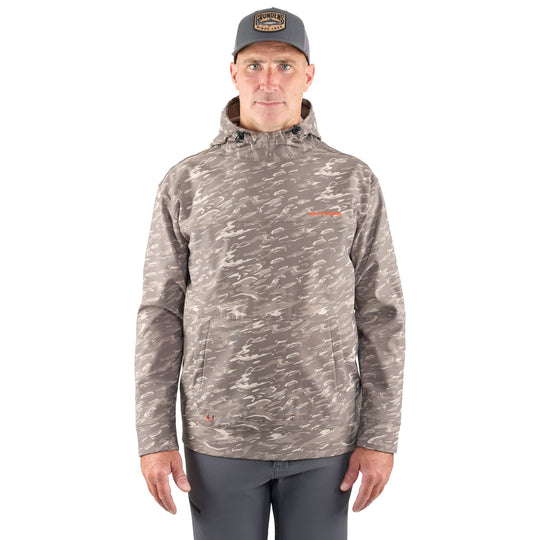 Grundens Men's Kryall Hoodie Stone Liquid Camo Image 02