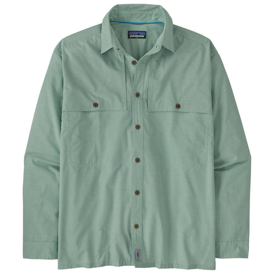 Patagonia Men's Long-Sleeved Island Hopper Shirt Crossweave: Blue Sage