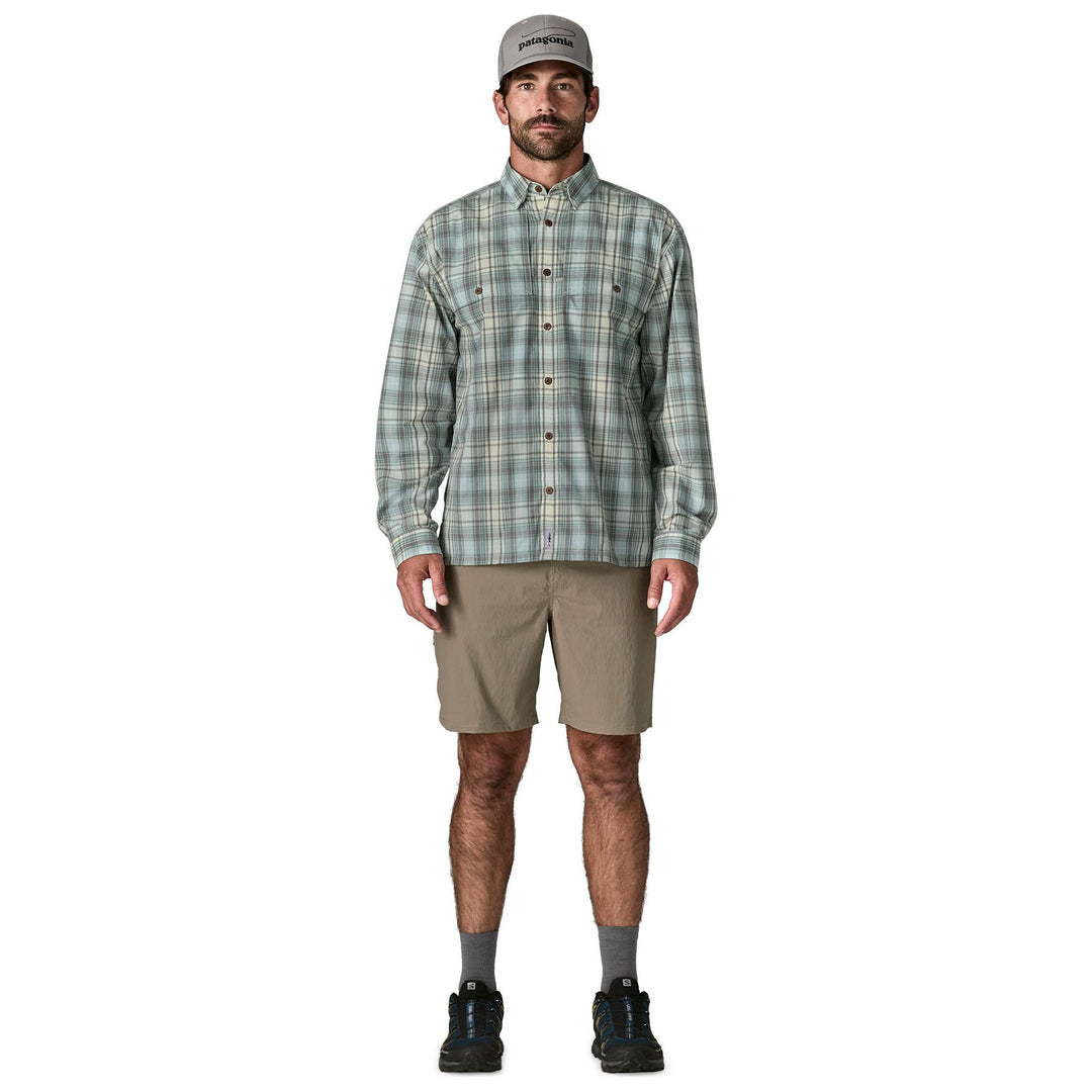 Patagonia Men's Long-Sleeved Island Hopper Shirt Longshore: Dyno White
