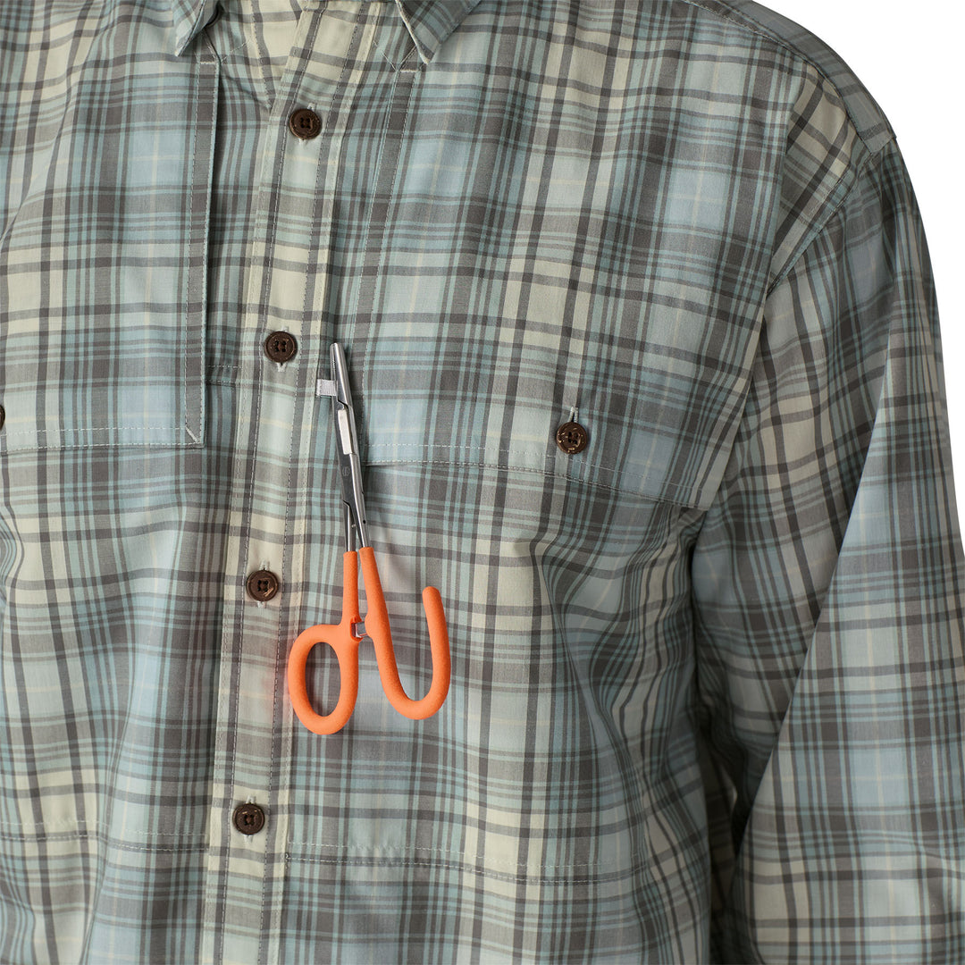 Patagonia Men's Long-Sleeved Island Hopper Shirt Longshore: Dyno White