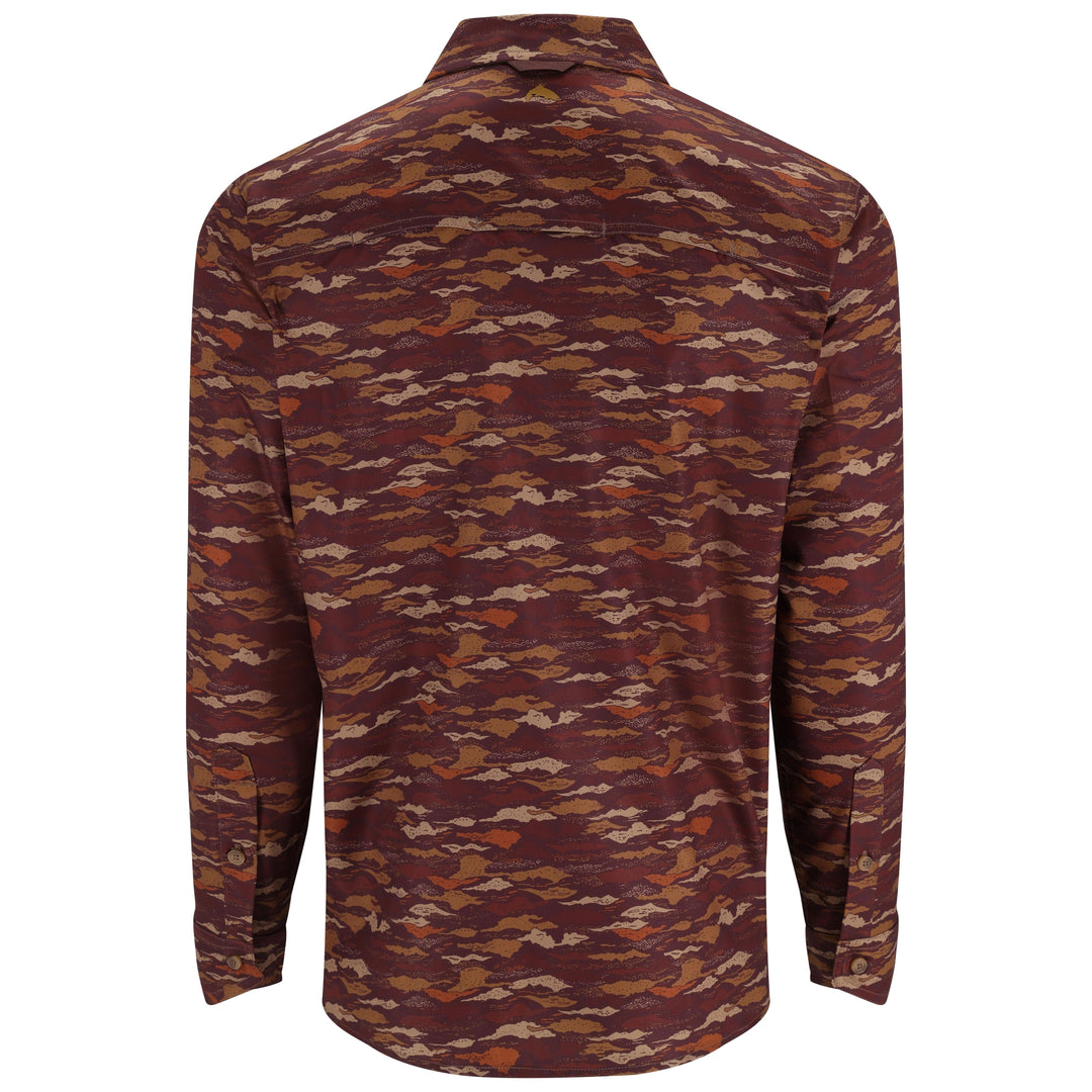 Simms Challenger LS Shirt Mahogany Riverbed Print Image 02