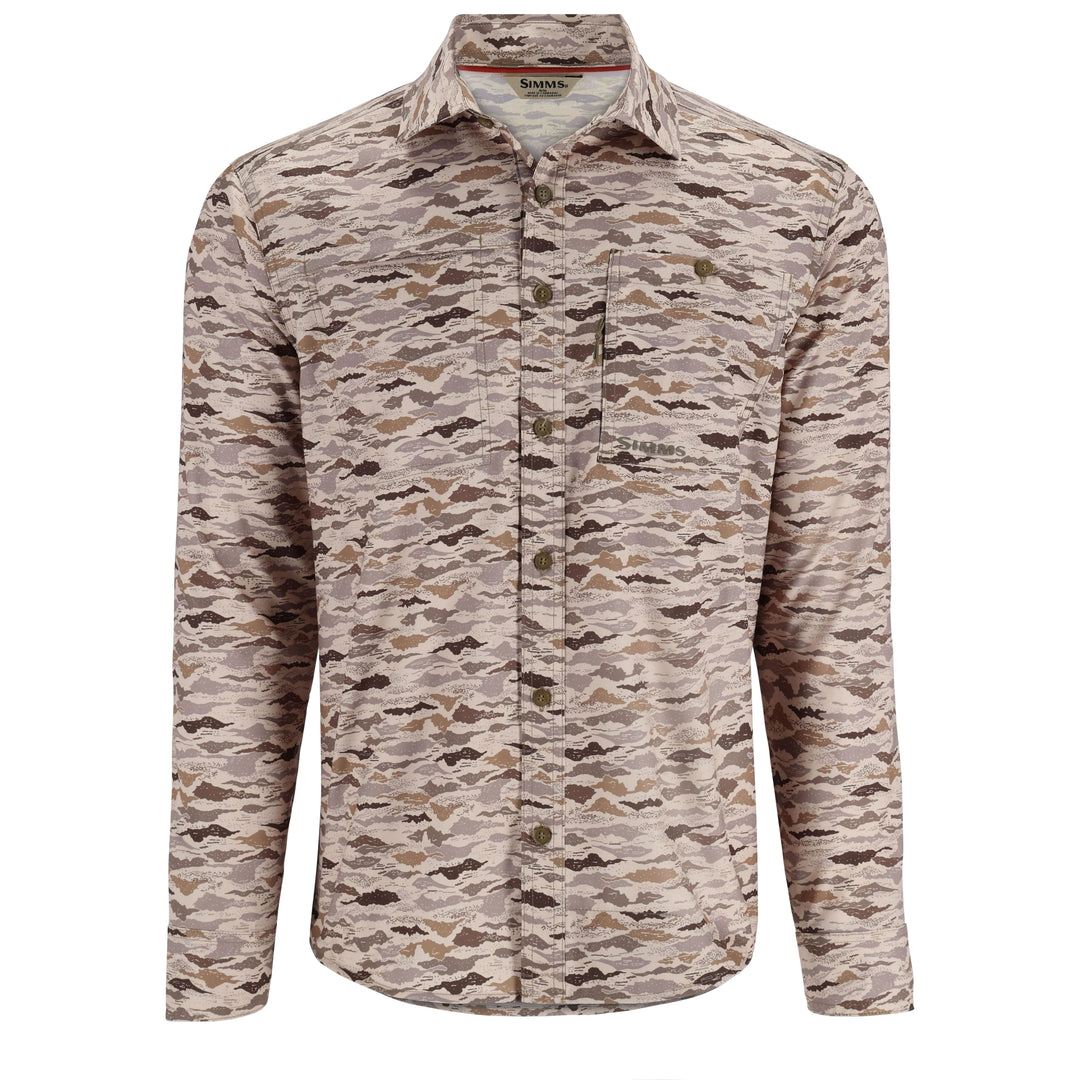 Simms Challenger LS Shirt Sand Riverbed Print Image 01