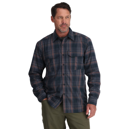 Simms Coldweather LS Shirt Selvedge Logan Plaid Image 03
