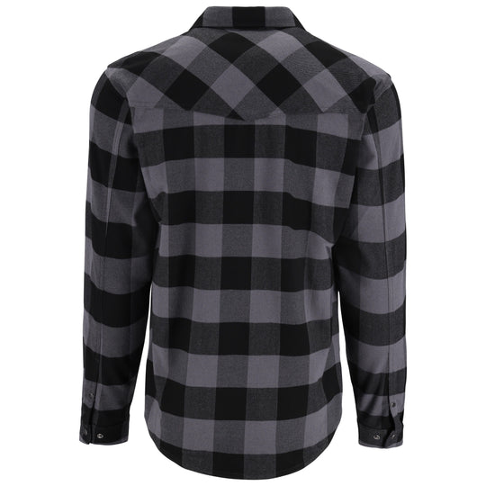 Simms Gallatin Flannel Long Sleeve Shirt Slate Buffalo Check Image 02