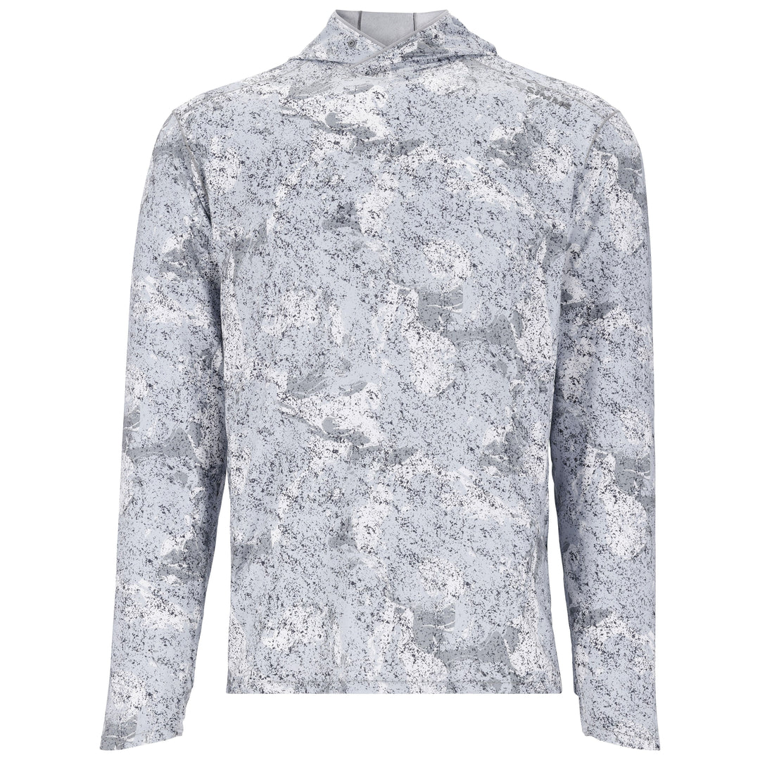 Simms Men's SolarFlex Hoody Back Eddy White Image 01