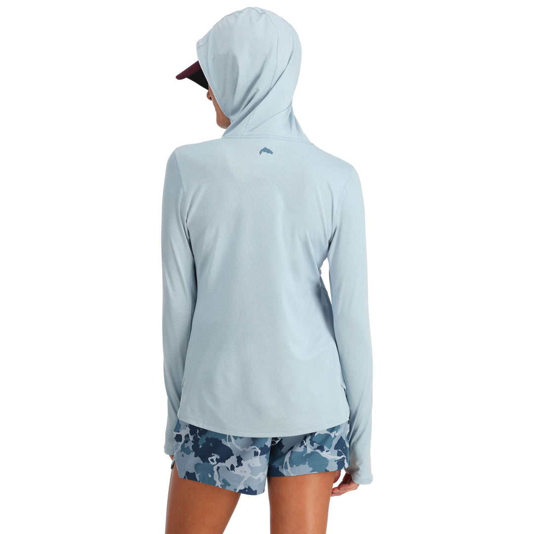 Simms Women's SolarFlex Hoody Steel Blue Heather Image 03