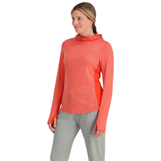 Simms Women's SolarFlex Hoody Watermelon Heather Image 02