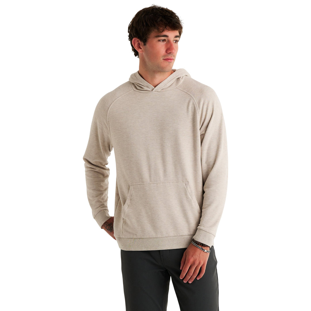 Free Fly Men's Bamboo Lightweight Fleece Hoodie Heather Desert Tan Image 02