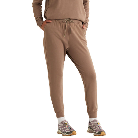 Free Fly Women's Bamboo Lightweight Fleece Jogger Fossil Image 01