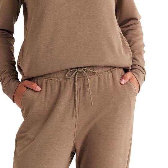 Free Fly Women's Bamboo Lightweight Fleece Jogger Fossil Image 03