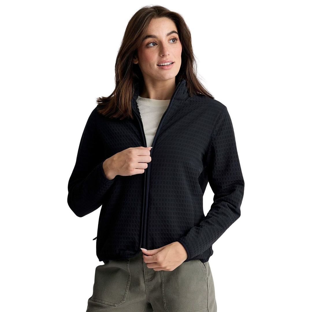 Free Fly Women's Gridback Fleece Jacket Black Image 01