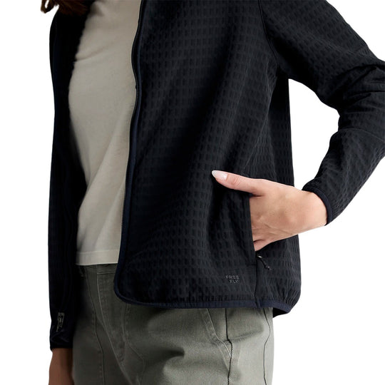 Free Fly Women's Gridback Fleece Jacket Black Image 05