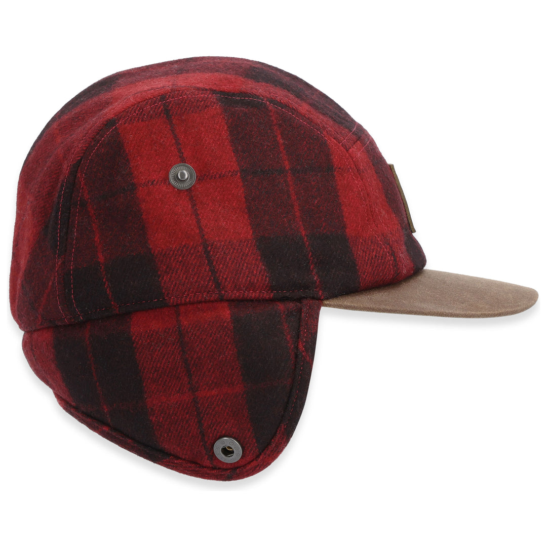 Simms Coldweather Cap Red Buffalo Plaid Image 02