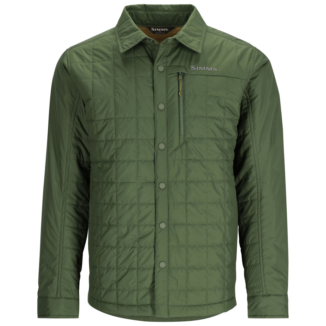 Simms Fall Run Hybrid Shacket Riffle Green Image 01