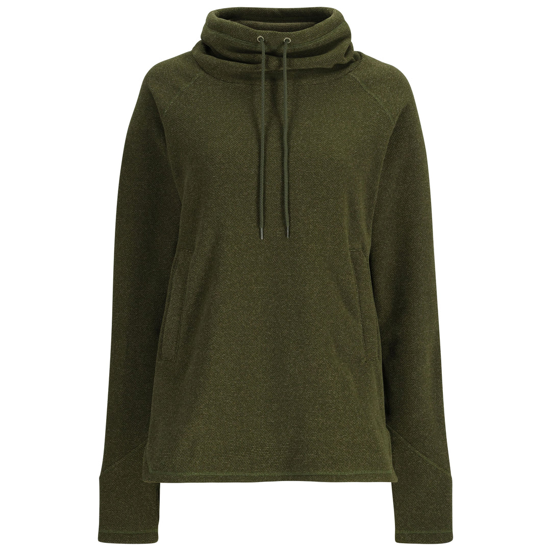 Simms Women's Rivershed Sweater Riffle Green Heather Image 01