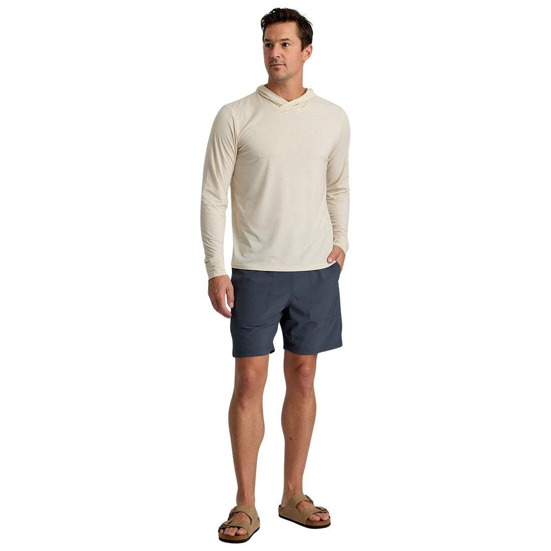 Free Fly Men's Elevate Lightweight Hoodie Heather Birch Image 03