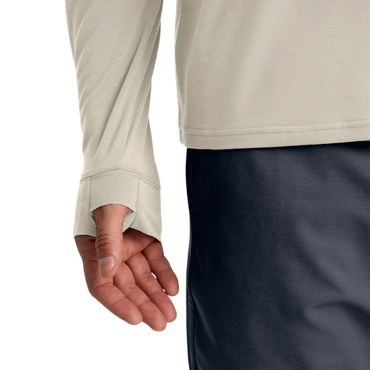 Free Fly Men's Elevate Lightweight Hoodie Heather Birch Image 04