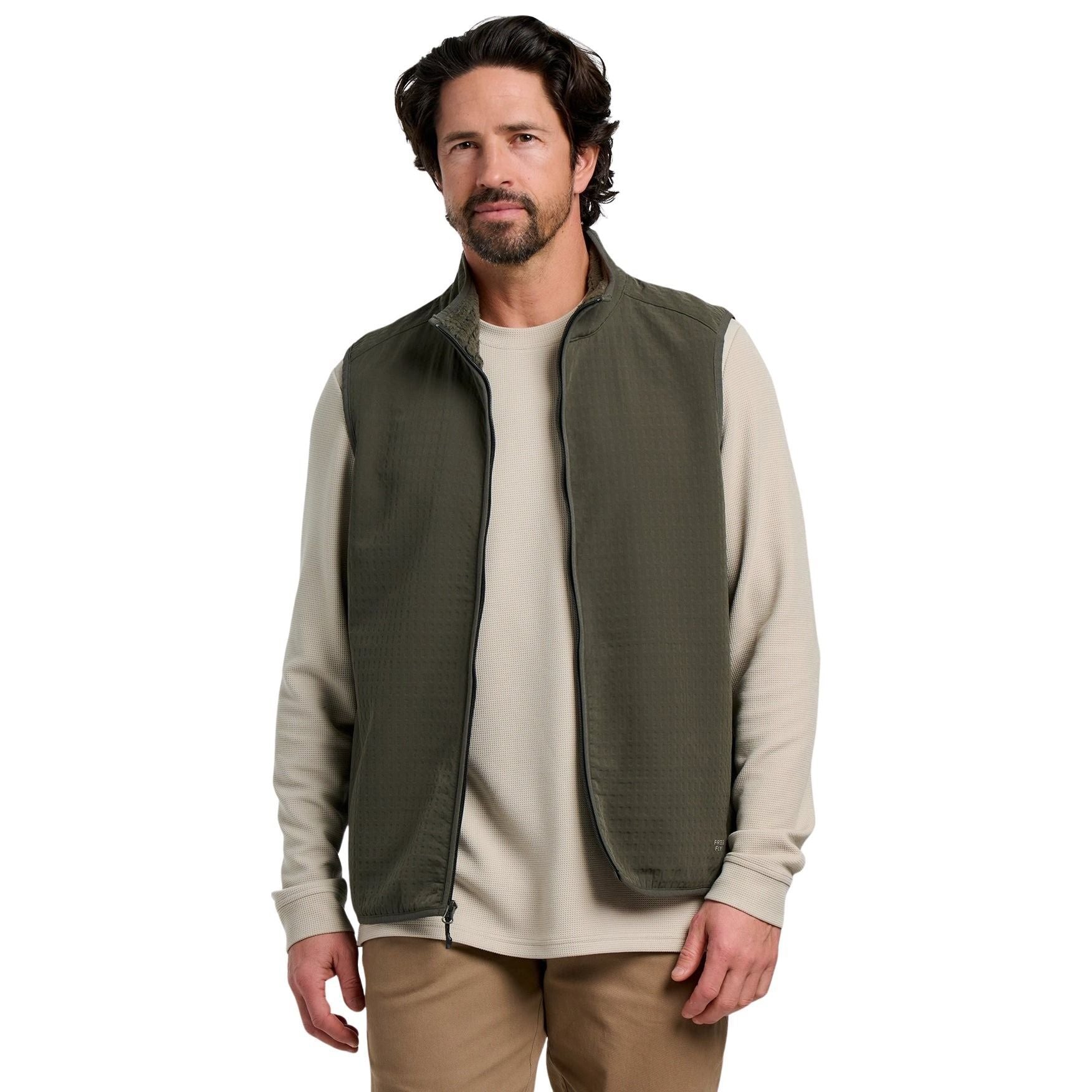 Free Fly Men's Gridback Fleece Vest Dark Forest Image 01