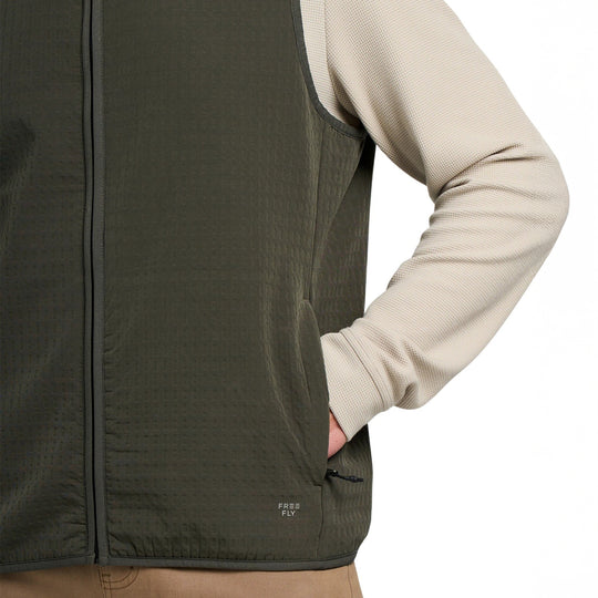 Free Fly Men's Gridback Fleece Vest Dark Forest Image 04