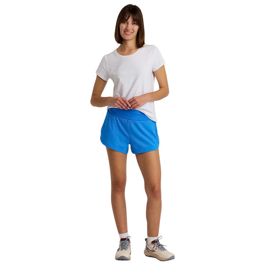 Free Fly Women's Bamboo-Lined Active Breeze Short - 3" Surf Blue Image 03