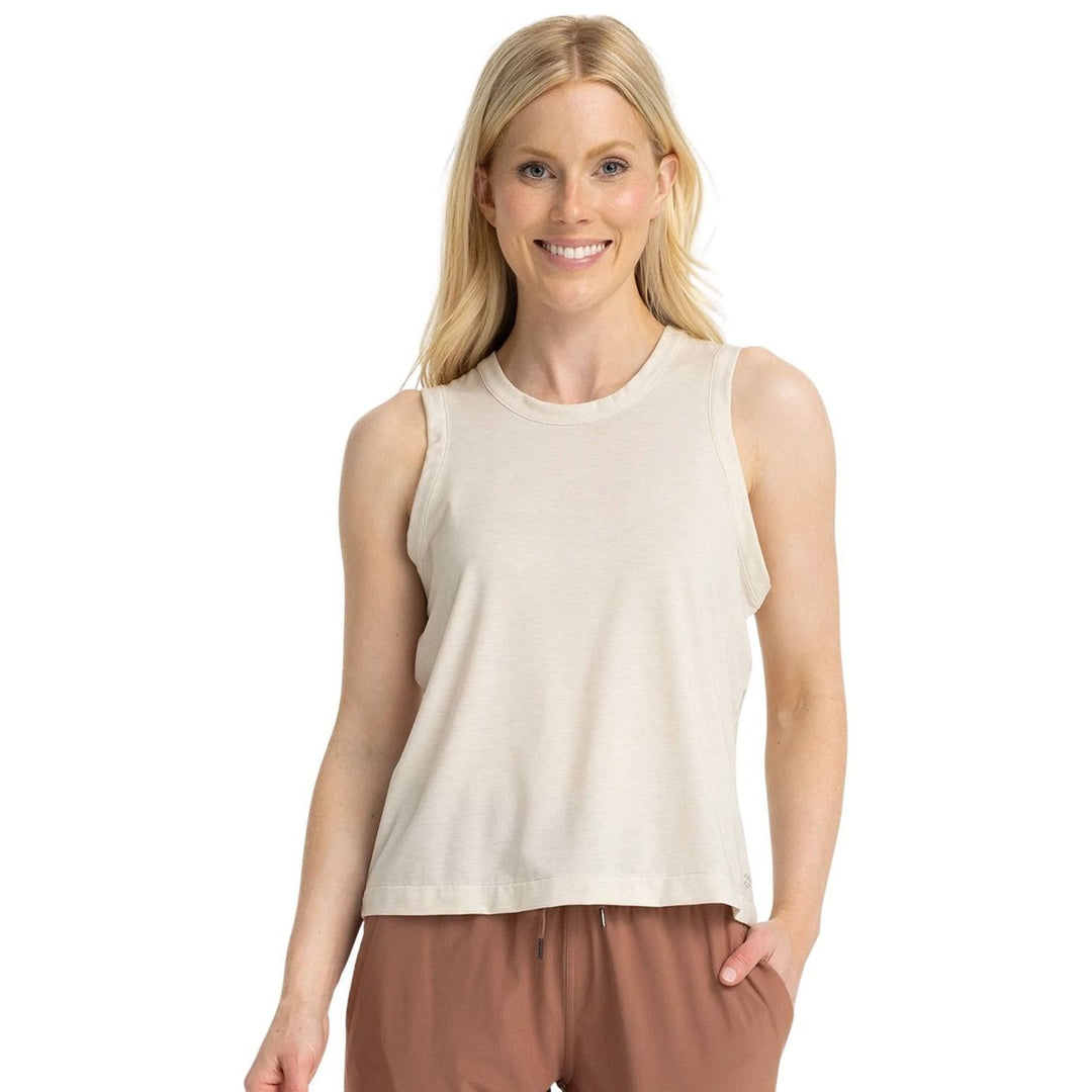 Free Fly Women's Elevate Lightweight Tank Heather Birch Image 01