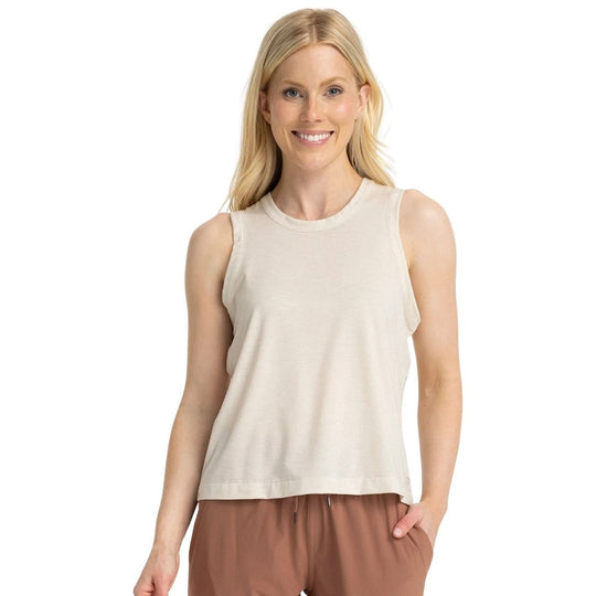 Free Fly Women's Elevate Lightweight Tank Heather Birch Image 01