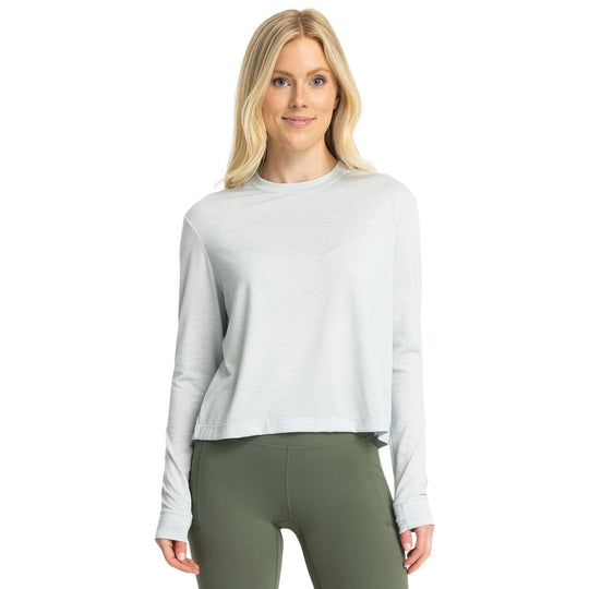 Free Fly Women's Elevate Long Sleeve Heather Tide Pool Image 01