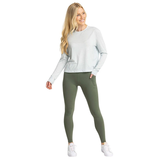 Free Fly Women's Elevate Long Sleeve Heather Tide Pool Image 03