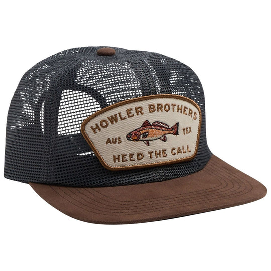 Howler Brothers Feedstore Unstructured Snapback Hat Redfish : Brown / Grey Image 01