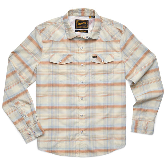 Howler Brothers H Bar B Tech Longsleeve Cameron Plaid : Cream Image 01