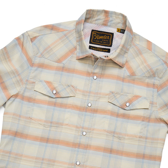 Howler Brothers H Bar B Tech Longsleeve Cameron Plaid : Cream Image 02