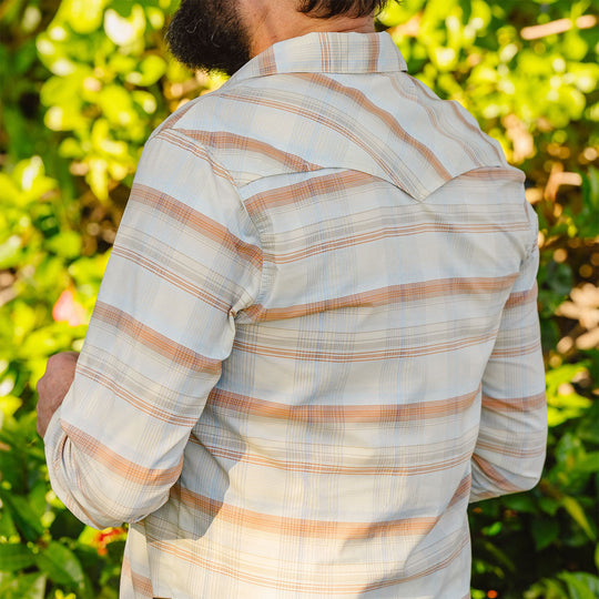 Howler Brothers H Bar B Tech Longsleeve Cameron Plaid : Cream Image 08