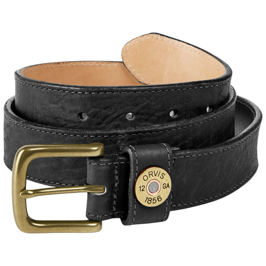 Orvis Bison Leather Shot Shell Belt Black Image 01