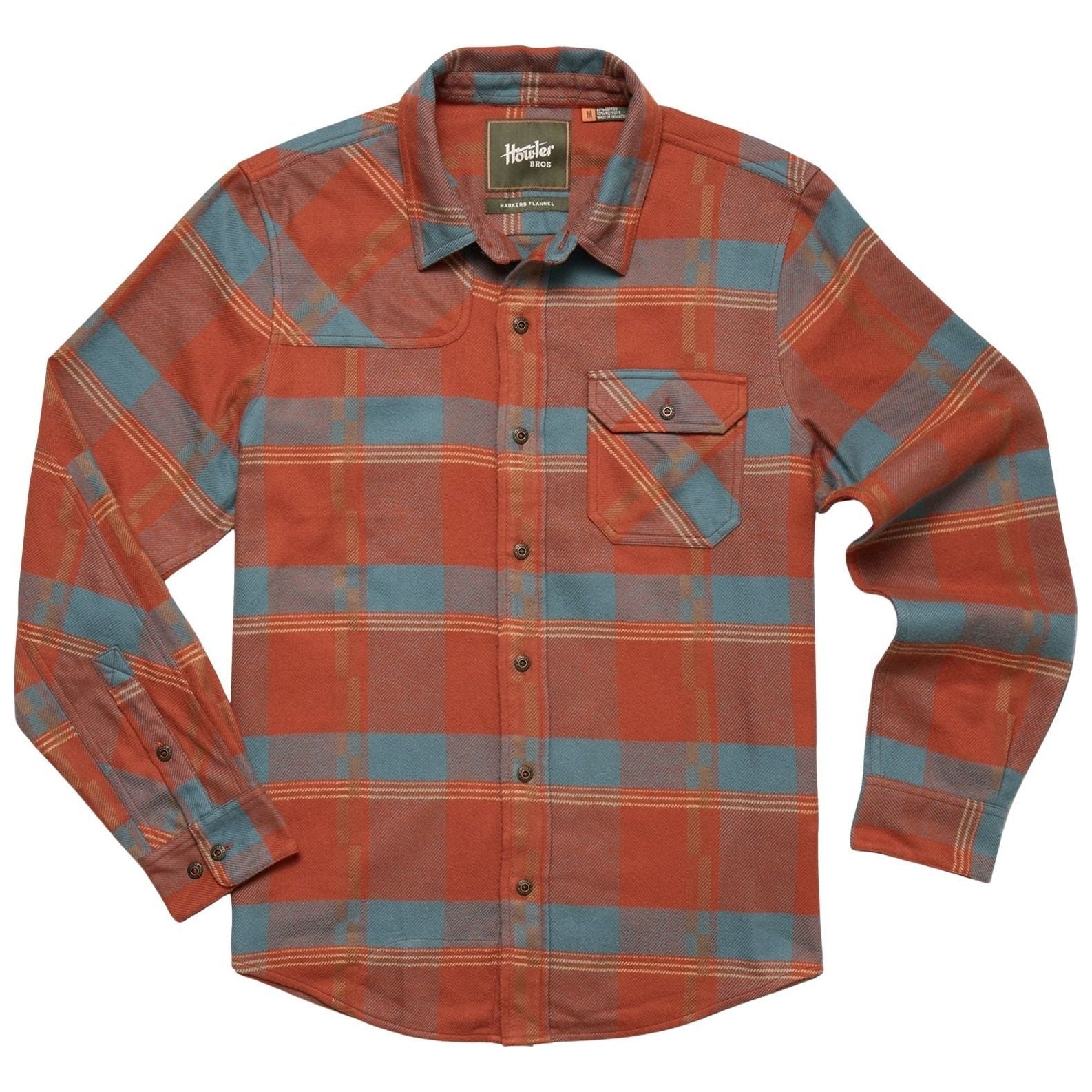 Howler Brothers Harker's Flannel Backdrop Plaid : Terracotta Image 01
