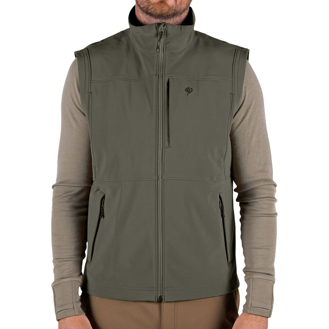 Duck Camp Men's Contact Softshell Vest Moss Image 02
