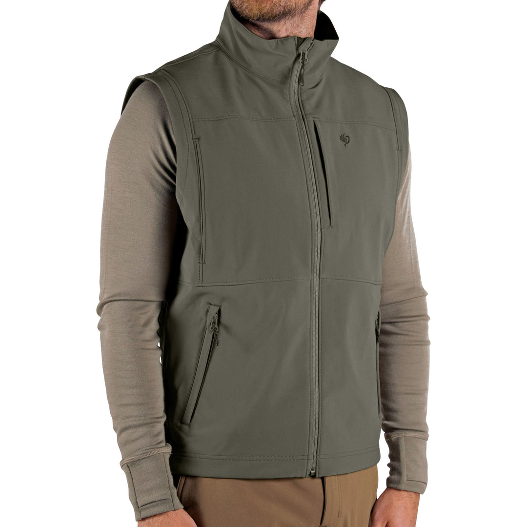Duck Camp Men's Contact Softshell Vest Moss Image 03