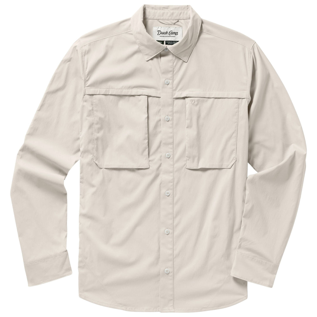 Duck Camp Men's Lightweight Fishing Shirt Long Sleeve Birch Image 01