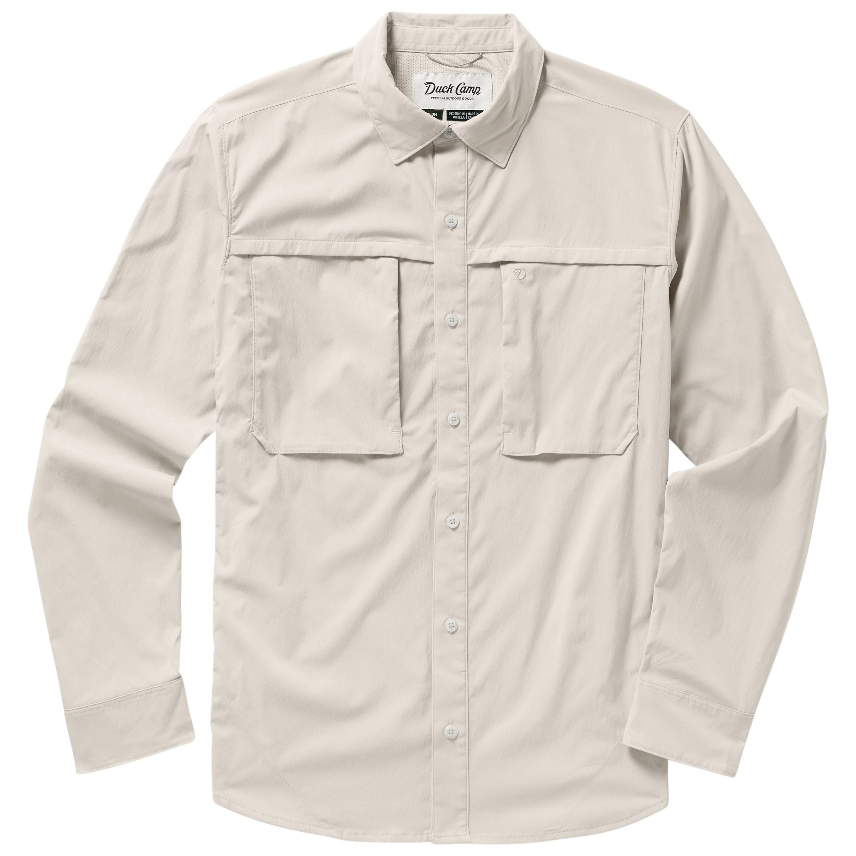 Duck Camp Men's Lightweight Fishing Shirt Long Sleeve Birch Image 01