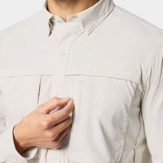 Duck Camp Men's Lightweight Fishing Shirt Long Sleeve Birch Image 06