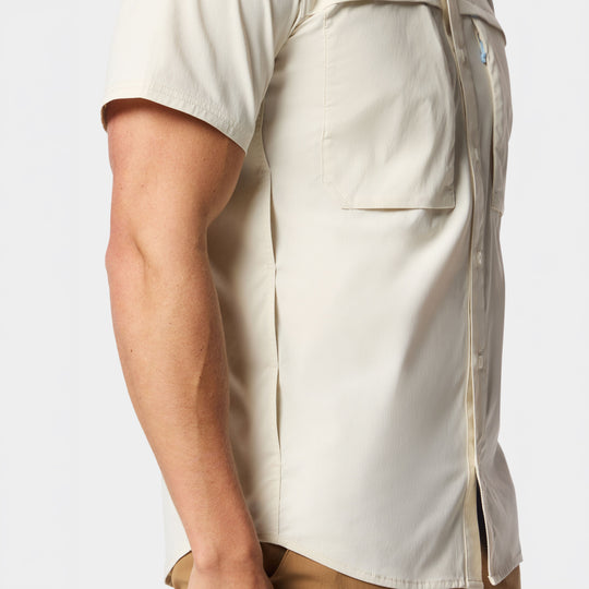 Duck Camp Men's Lightweight Fishing Shirt Short Sleeve Birch Image 04