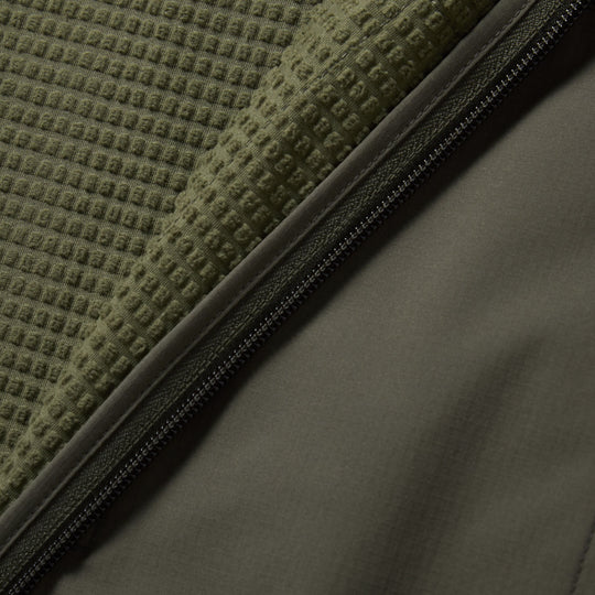 Duck Camp Men's Lightweight Grid Tech Fleece 1/2 Zip Moss/Raven Image 03