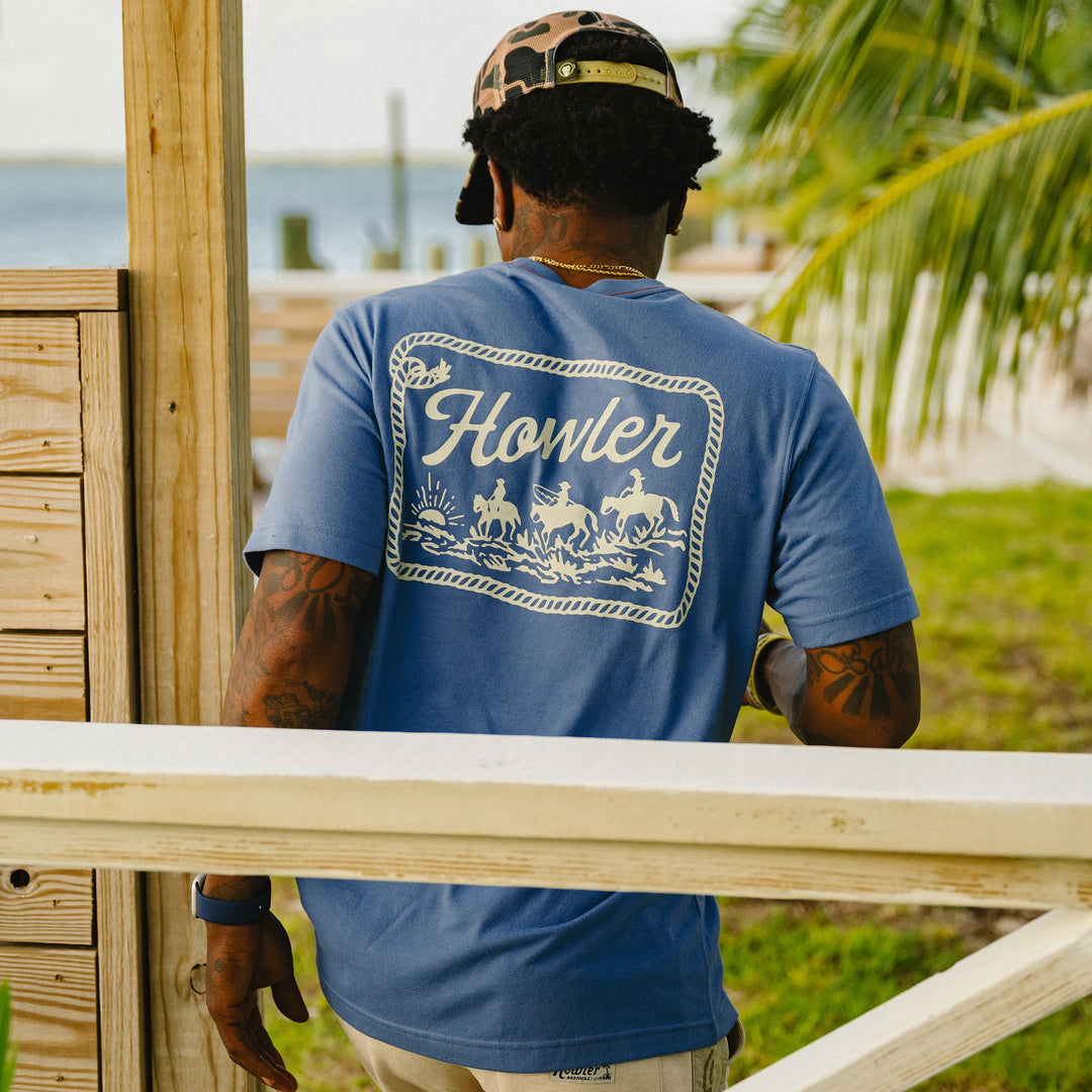 Howler Brothers Howler Posse T-Shirt Blue Horizon Image 04